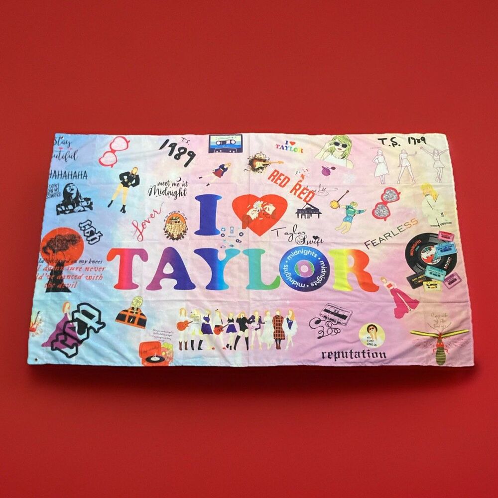 Taylor Swift I Love Taylor Album Fan Music Home Decor Tapestry Banner